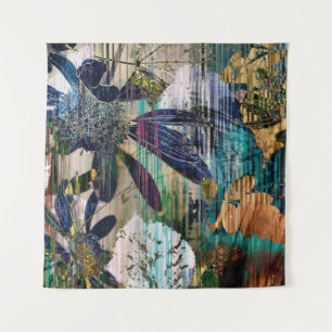 art graphic and watercolor autumn colourful backgr tapestry