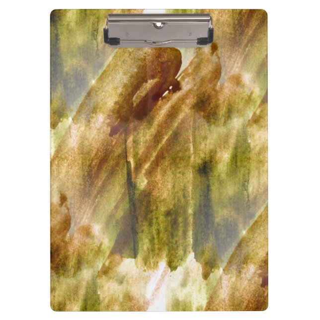 art green, brown hand paint background seamless clipboard (Front)