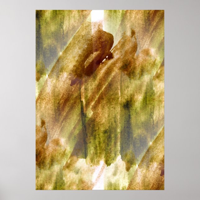 art green, brown hand paint background seamless poster (Front)