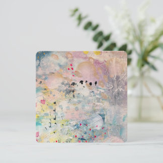 Art greeting gift card abstract painting