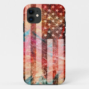 Art Grunge American Flag #6 Case-Mate iPhone Case