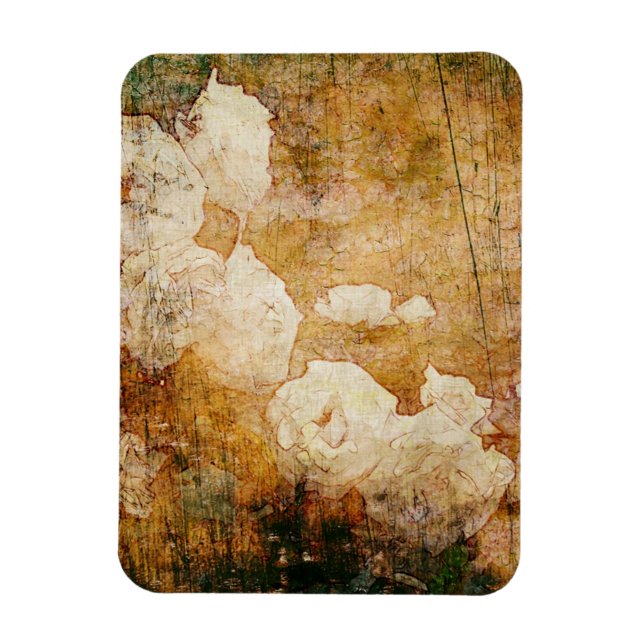 art grunge floral vintage background texture magnet (Vertical)