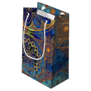 Art grunge pattern small gift bag