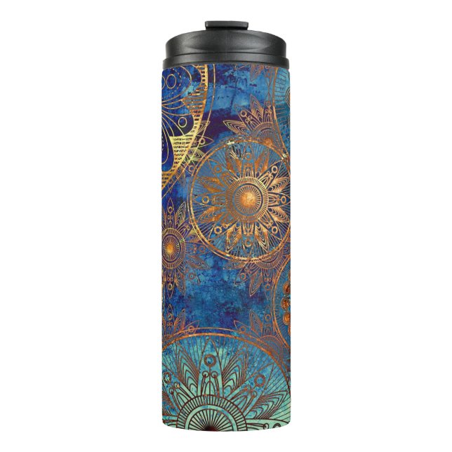 Art grunge pattern thermal tumbler (Front)