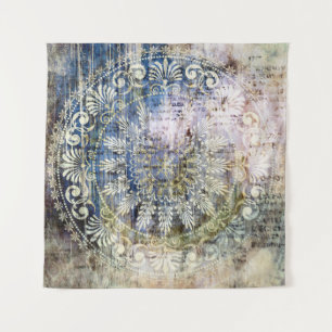 art grunge vintage textured background with tradit tapestry