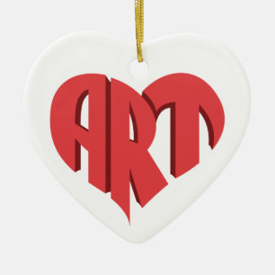 Art Heart Ceramic Tree Decoration