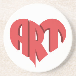 Art Heart Coaster