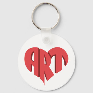 Art Heart Key Ring