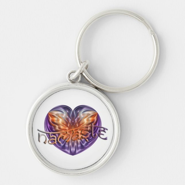 ART Heart NAMASTE Key Ring (Front)
