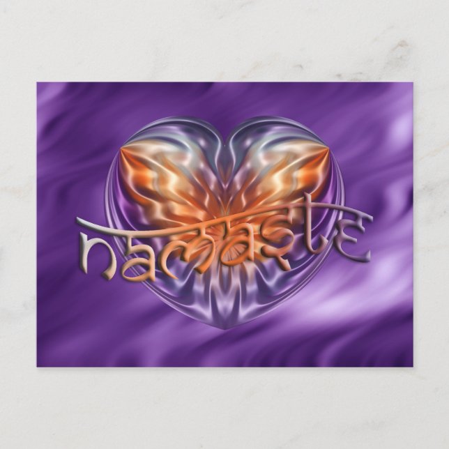 ART Heart NAMASTE | lila waves Postcard (Front)