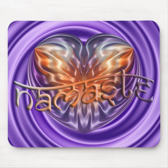 ART Heart NAMASTE | violet swirl Mouse Pad (Front)