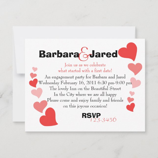 Art Hearts Invitation (Front)