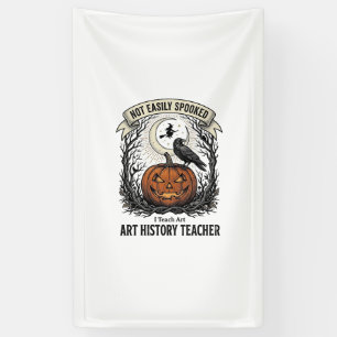 Art History Teacher Shirt with Spooky Pumpkin Engr Banner