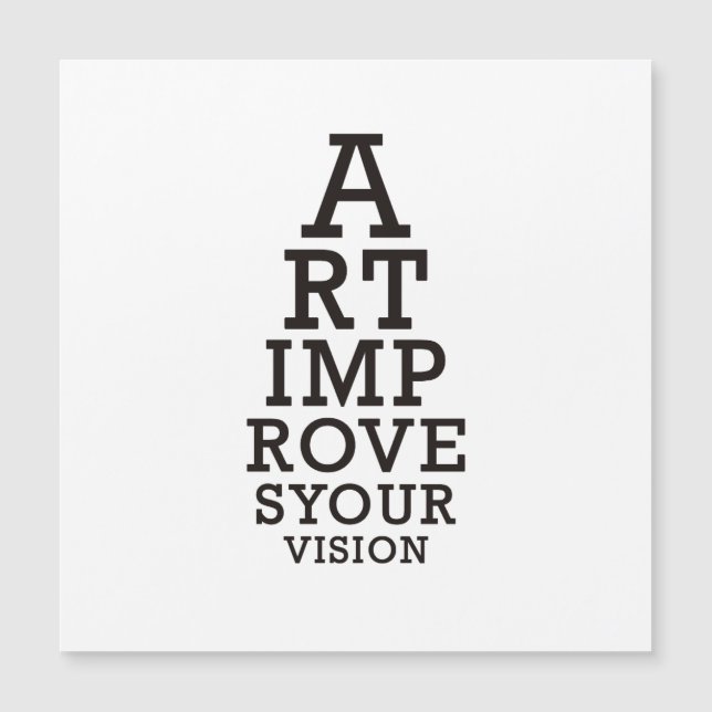 Art Improves Your Vision Eye Chart  (Front)