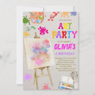 Art in Party Birthday Invitation