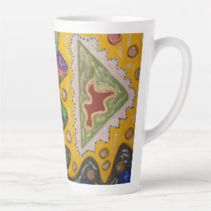 ART IN PATTERNS FROM PAINT BY HAND IMPRESSION LATTE MUG