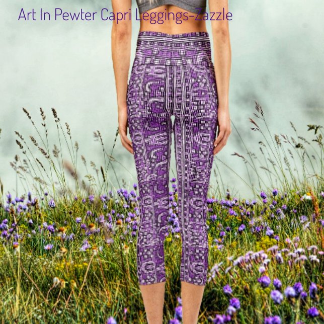 Art In Pewter Capri Leggings (Creator Uploaded)