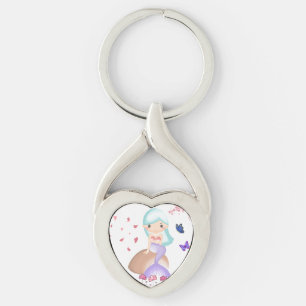 Art-Inspired Metal Keychain