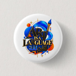 ART IS A LANGUAGE 3 CM ROUND BADGE