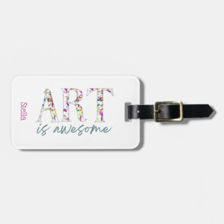Art is Awesome Personalised Luggage Tag
