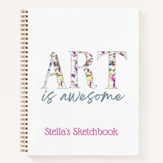 Art is Awesome Personalised  Notebook