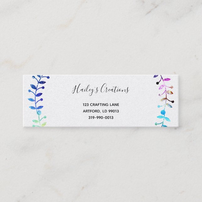 Art is Individuality Mini Business Card (Front)