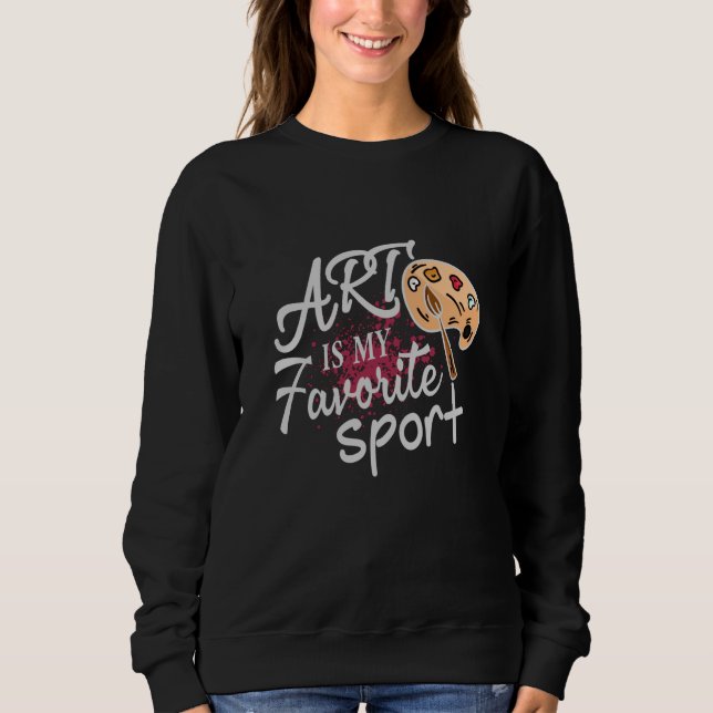 Art Is My Favourite Sport red Splash Sweatshirt (Front)