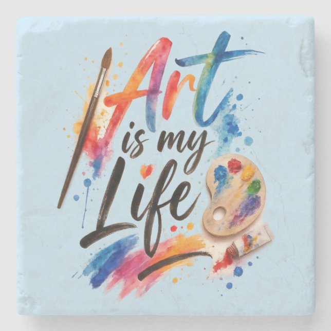 Art is my Life Stone Coaster (Front)