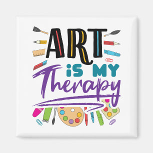 Art Is My Therapy Artist Artistic Artsy Magnet