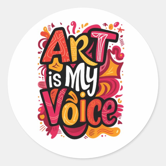 art is my voice sticker (Front)