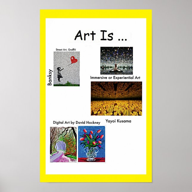 Art is Street Art,Immersive Art,Digital Art (4/4) Poster (Front)