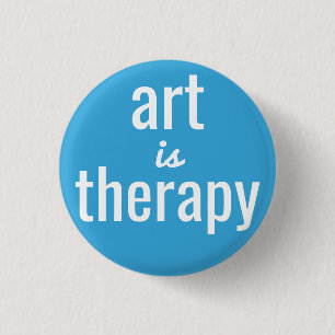 Art is Therapy Pin Button