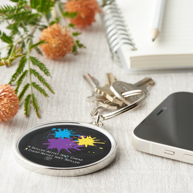 Art Isnt Cheap Key Ring (Side)