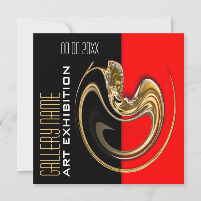 Art jewellery show exhibition gallery CUSTOMIZE Invitation (Front)