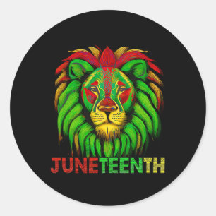Art Juneteenth African American Black King History Classic Round Sticker