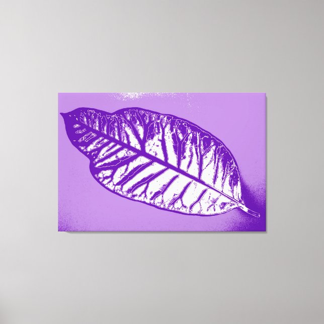 Art Leaf Purple  Autumn Canvas Print (Front)