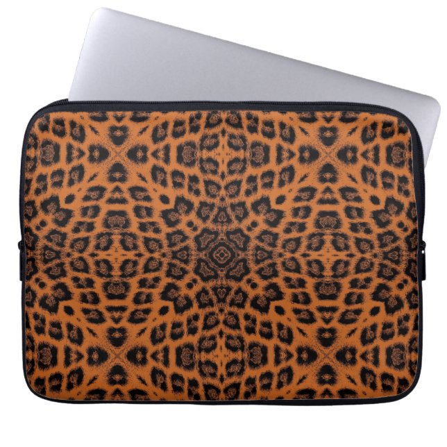 Art leopard fur laptop sleeve (Front)