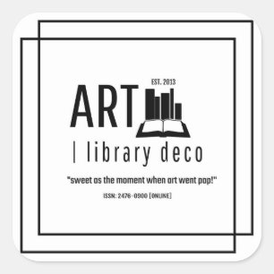 ART   library deco™ – The Original Logo Design  Square Sticker