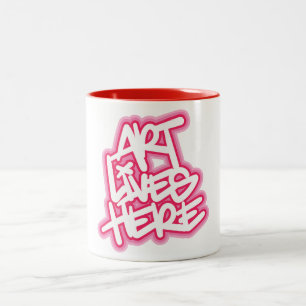Art Lives Here Two-Tone Coffee Mug