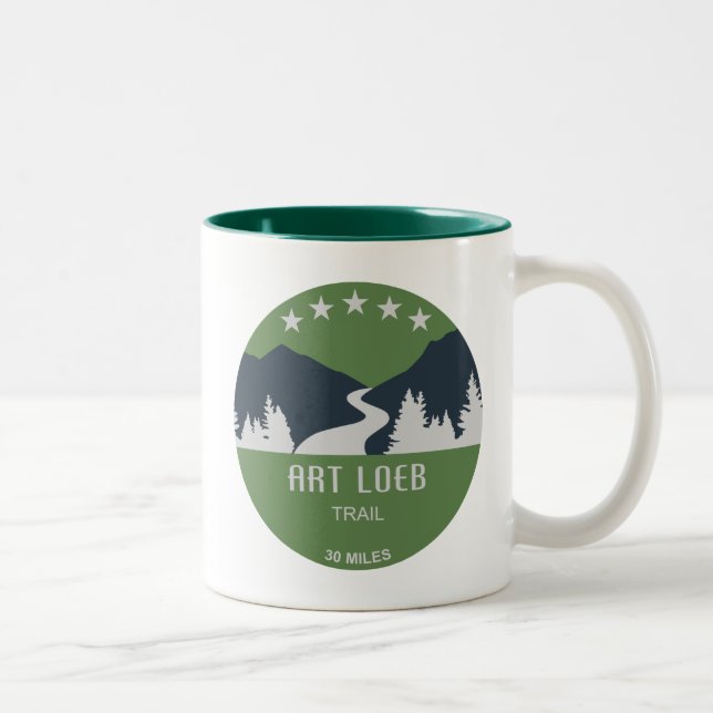 Art Loeb Trail North Carolina Two-Tone Coffee Mug (Right)