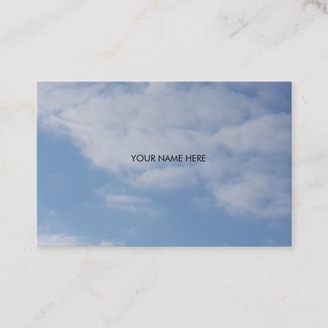 Art Logo 2019  Blue Sky White Clouds Business Card (Front)
