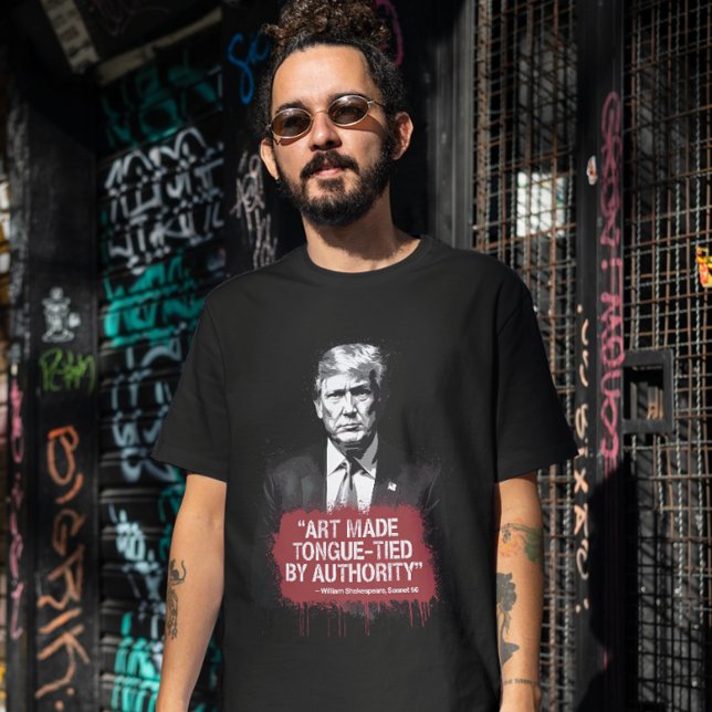 Art Made Tongue-Tied Shakespeare Quote Graffiti T-Shirt (Creator Uploaded)