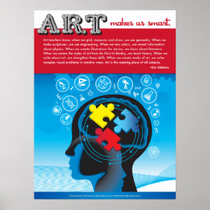 Art Makes Us Smart. Poster