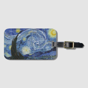  Art Meets Math, Van Gogh Meets Fibonacci Card Luggage Tag