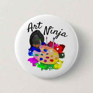 Art Ninja 6 Cm Round Badge