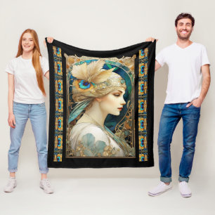 Art Nouvaeu Fleece Blanket
