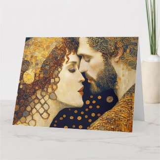 Art Nouveau A Couple In Love Thank You Card