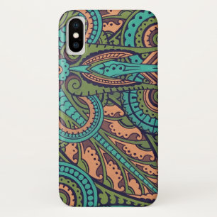 Art nouveau abstract art christopher dresser teal Case-Mate iPhone case