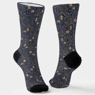 Art Nouveau Acorns Bibliophile Socks