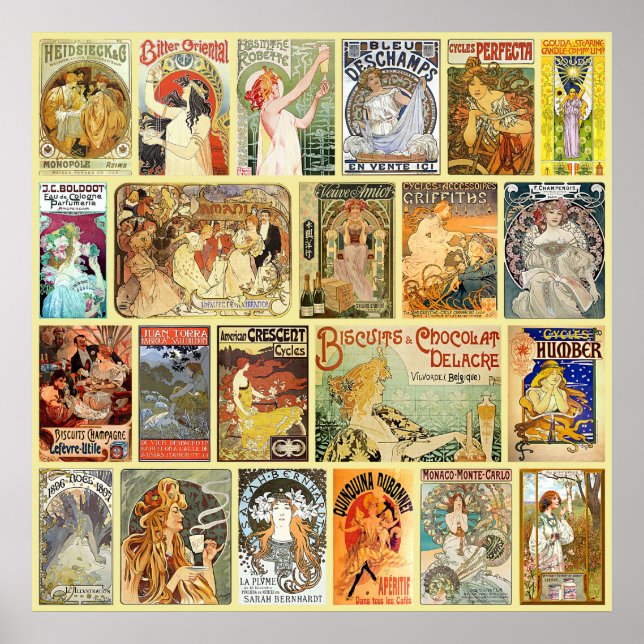 Art Nouveau Advertisements Poster (Front)